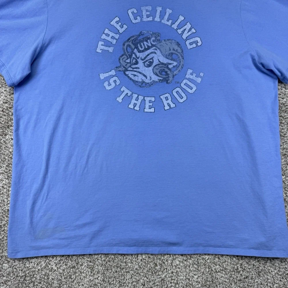 UNC Tar Heels Shirt Men's Size 3XL Blue Jordan Short Sleeve Casual 100% Cotton